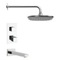 Chrome Thermostatic Tub and Shower Faucet Sets with 8